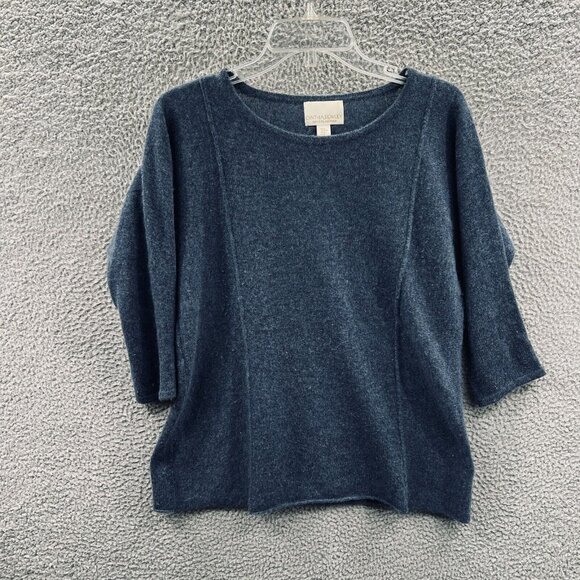 Cynthia Rowley Womens Cashmere Crewneck Sweater Medium Minimalist Luxe Knitwear - Picture 1 of 7